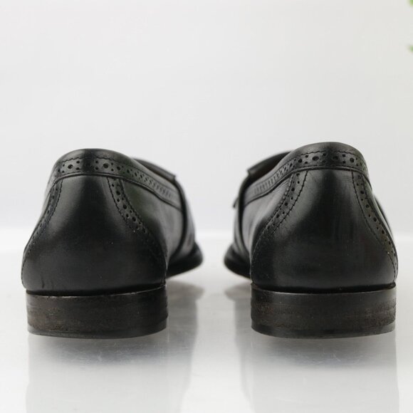 VTG Cole Haan Mens Loafer Size 9.5 D Black Leather Kiltie Shoe American Handsewn main image 8